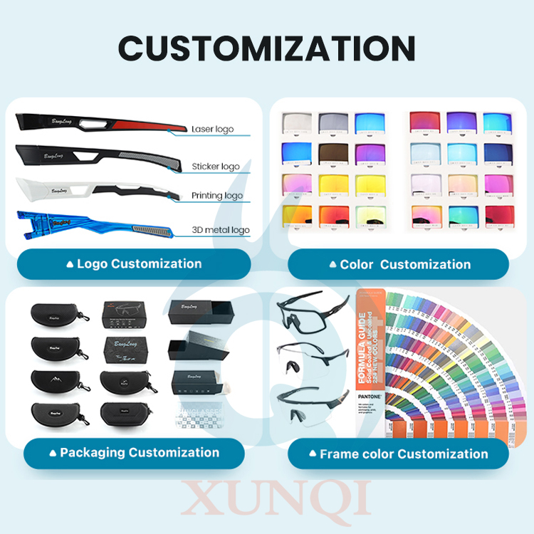 Wholesale Custom Logo 5 Lenses Sports Sunglasses Polarized Windproof Cycling Glasses for Baseball Fishing Eyewear Factory OEM