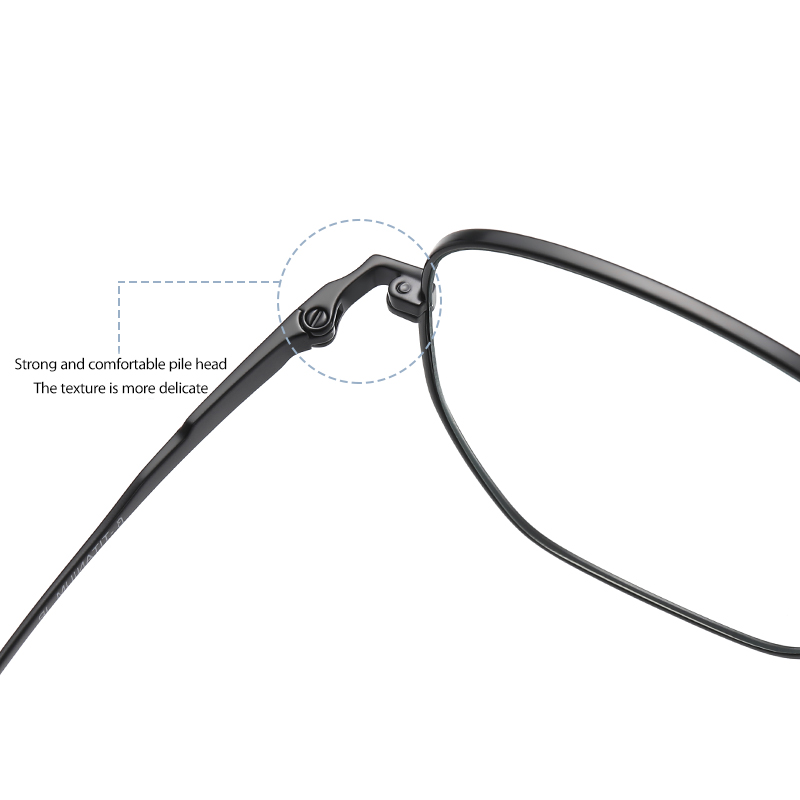 Wholesale Titanium Optical Glasses with Square Frame Classic Style Blue Light Blocking for Women and Men