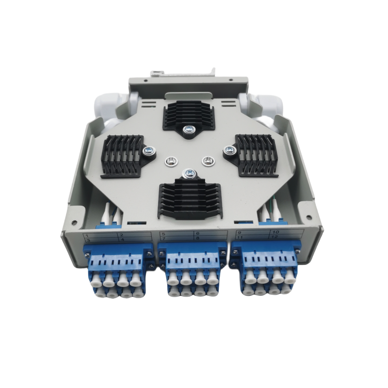 12 24 Core LC Quad Port DIN Rail Fiber Optic Distributor Fiber Optic Distributor Box Selection Box Fiber Optic Equipment