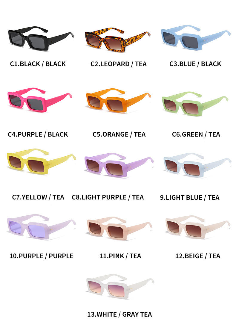 Bulk Buy Funky Sunglasses Retro Vintage Fashion Ladies Shades Jelly Trendy Small Rectangle Women Sun Glasses Sunglasses